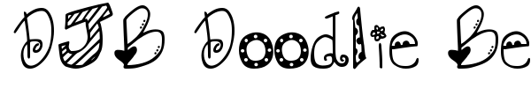 DJB Doodlie Beans font preview